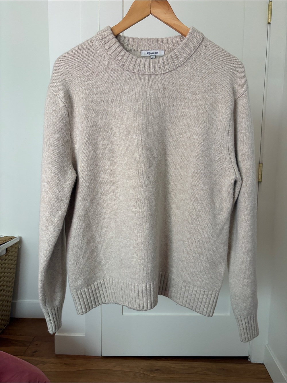 Madewell Men’s Crewneck Sweater in Light Oat